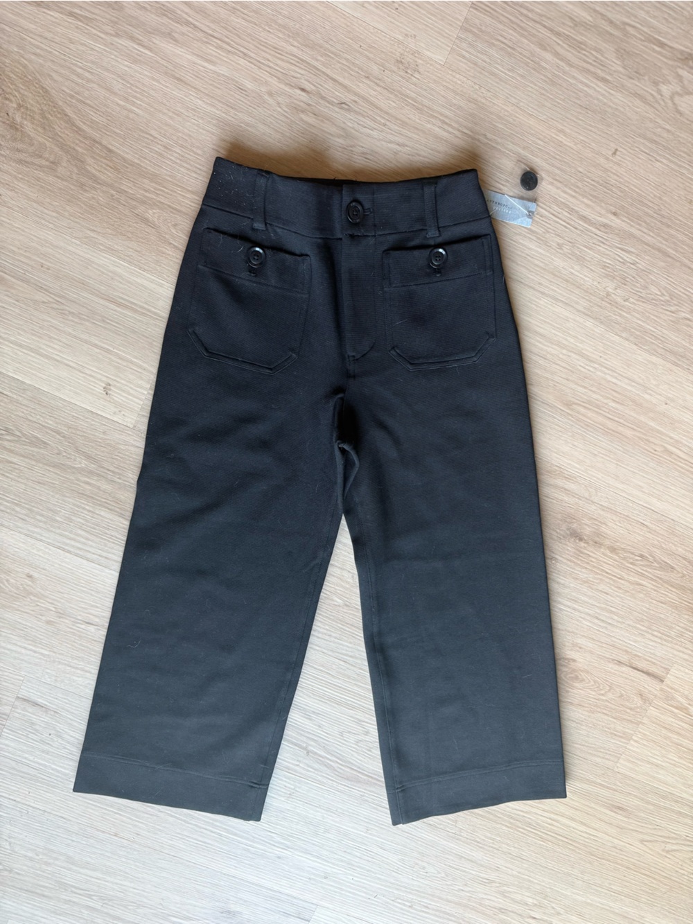 Anthropologie Colette Knit Crop Wide-Leg Pants by Maeve Sz 26 Petite new - Picture 2 of 5